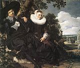 Frans Hals Famous Paintings - Married Couple in a Garden